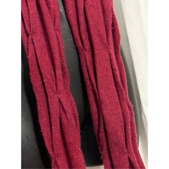 NICE Burgundy colored unisex men or women fossil approximately 79 inches scarf G - Picture 3 of 4